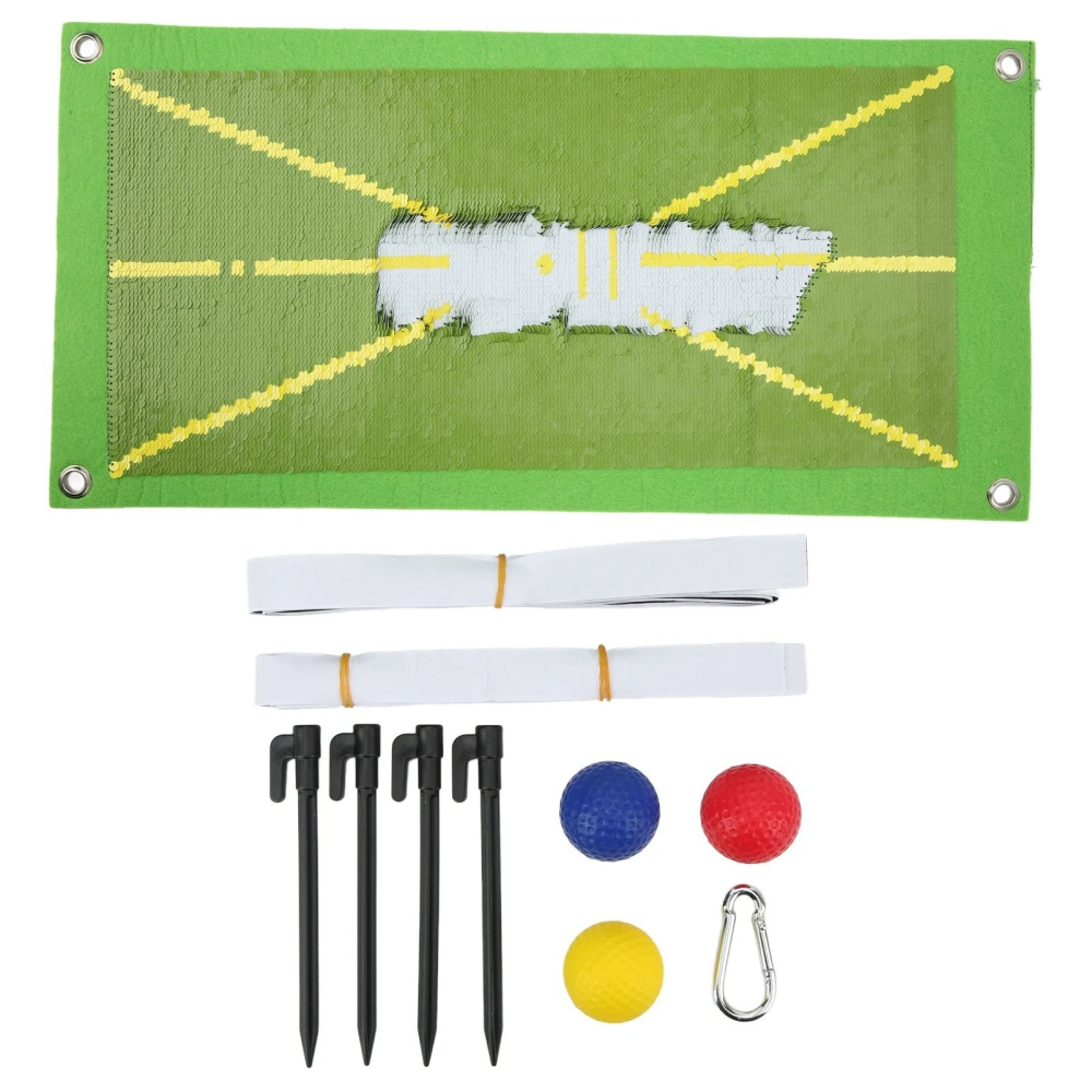 Golf Training Mat for Swing Detection Batting Analysis Swing Path Correct Hitting Posture Golf Practice Mat for Indoor Outdoor