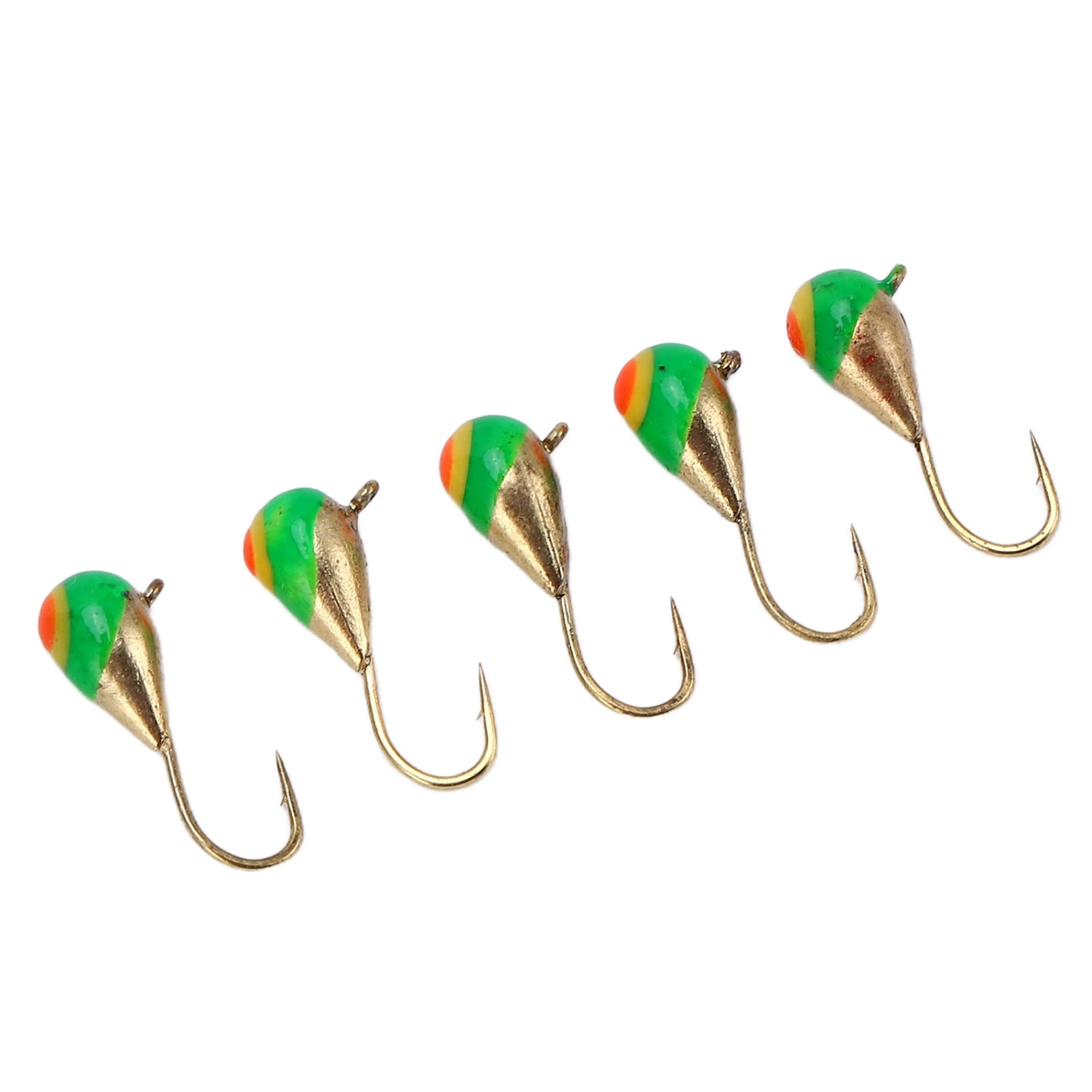 5PCS Ice Fishing Hook Sharp Compact Size Portable Outdoor Fishing Hook for Men Fisher