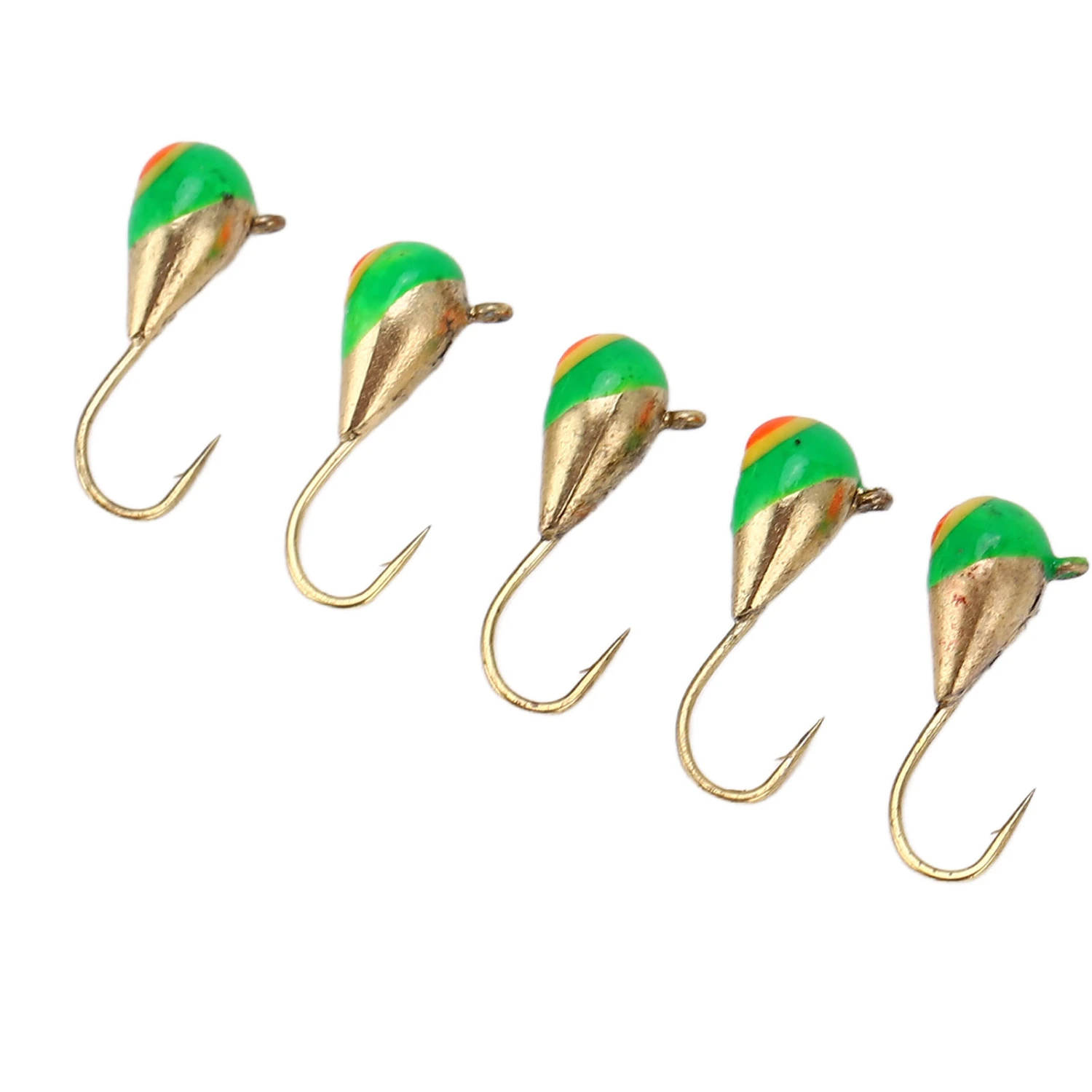 5PCS Ice Fishing Hook Sharp Compact Size Portable Outdoor Fishing Hook for Men Fisher