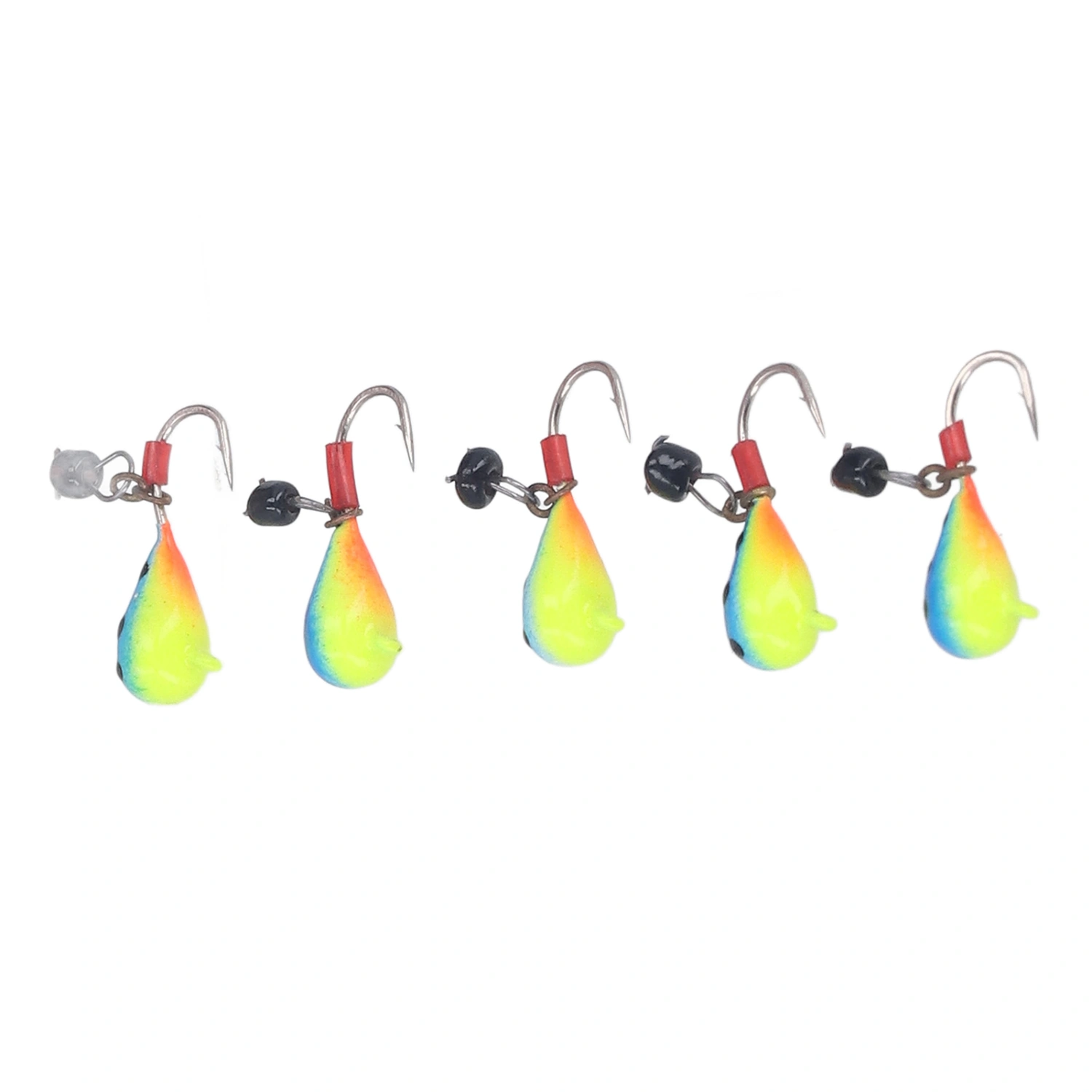 5pcs Ice Fishing Hooks High Carbon Steel Ice Fishing Jigs Outdoor Winter Fishing Lures for Freshwater Saltwater 4mm