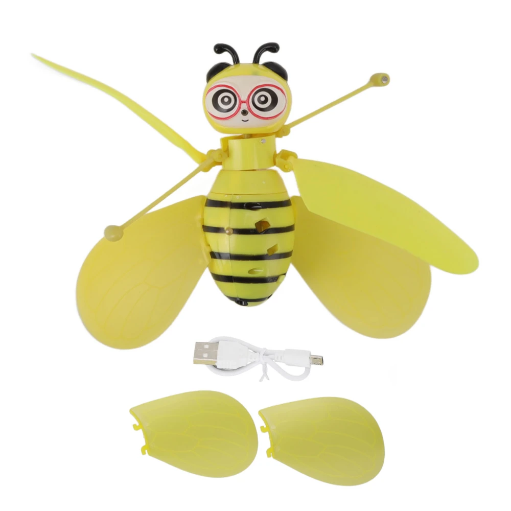 Flying Bee Toys for Beginner Intelligent Induction Automatic Power Off Protection Cute Flying Dolls with Lights