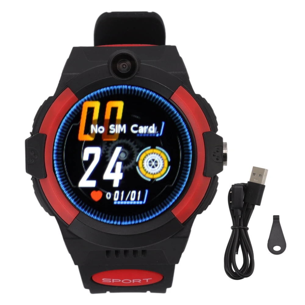 1.28 Inch Kids Smartwatch Touch Screen 4G Video Call GPS Position Waterproof for Boys Girls Gifts Red