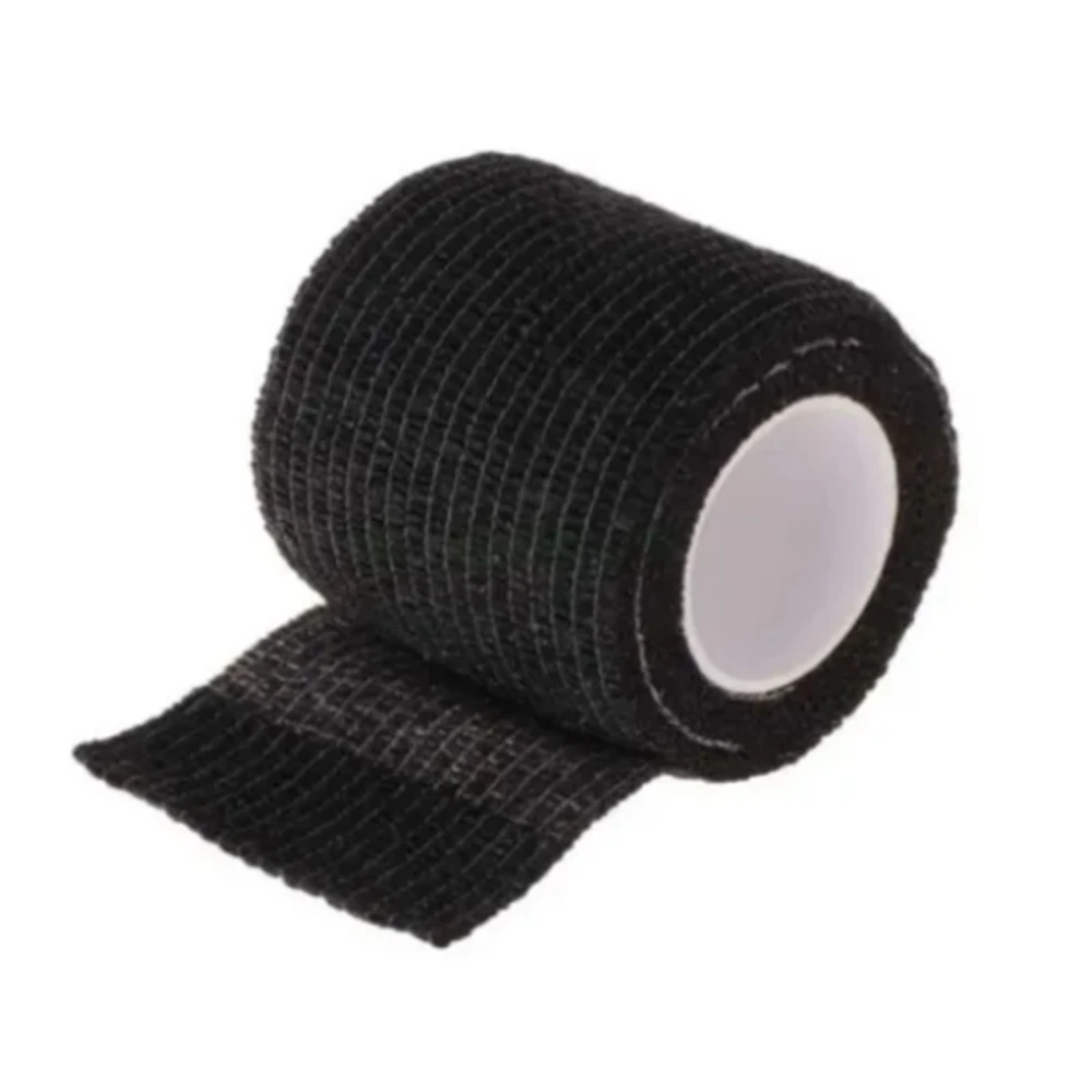 Self Adhesive Non Woven Bandage Wrap Brethable Elastic Cohesive Bandage for Sports Ankle Pet Finger Black