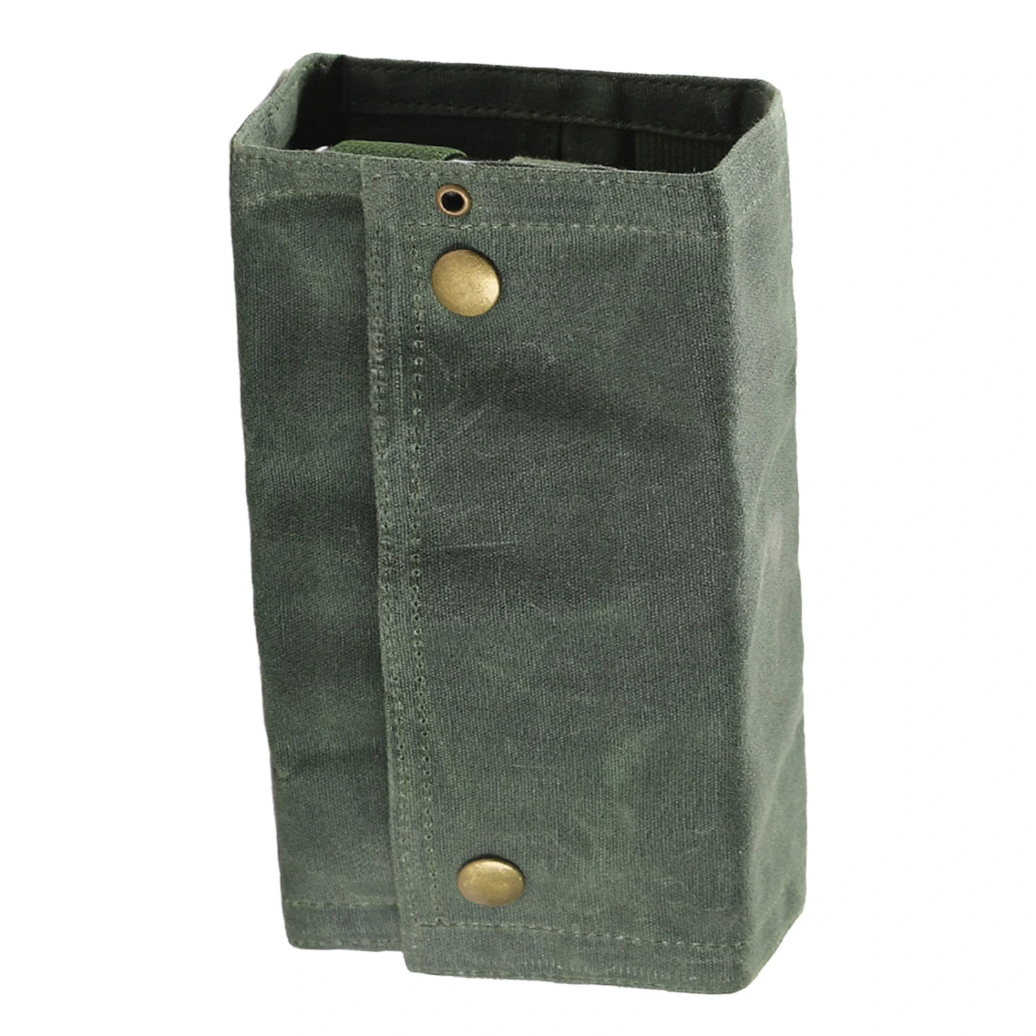 Outdoor Spice Bottle Bag Foldable 9 Pockets Portable Canvas Seasoning Jar Holder for Camping BBQ Picnic OD Green