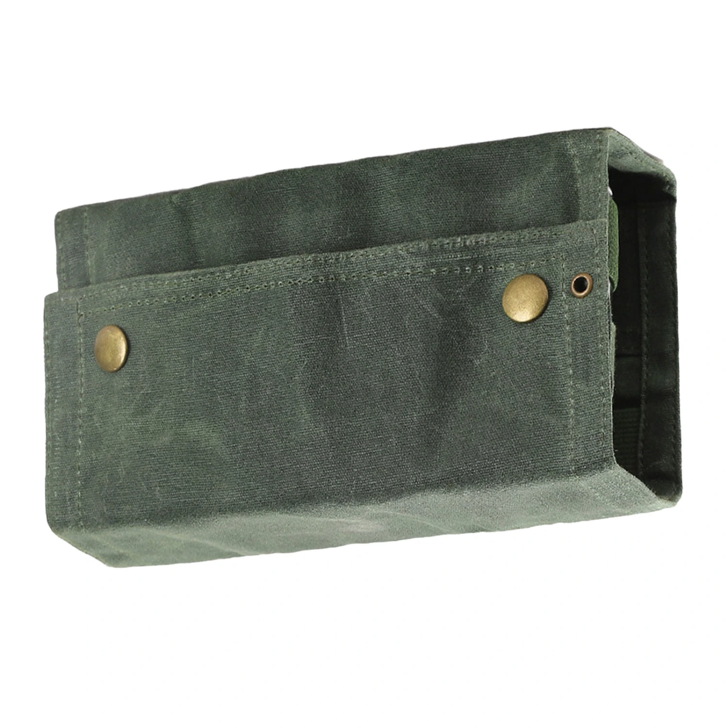 Outdoor Spice Bottle Bag Foldable 9 Pockets Portable Canvas Seasoning Jar Holder for Camping BBQ Picnic OD Green