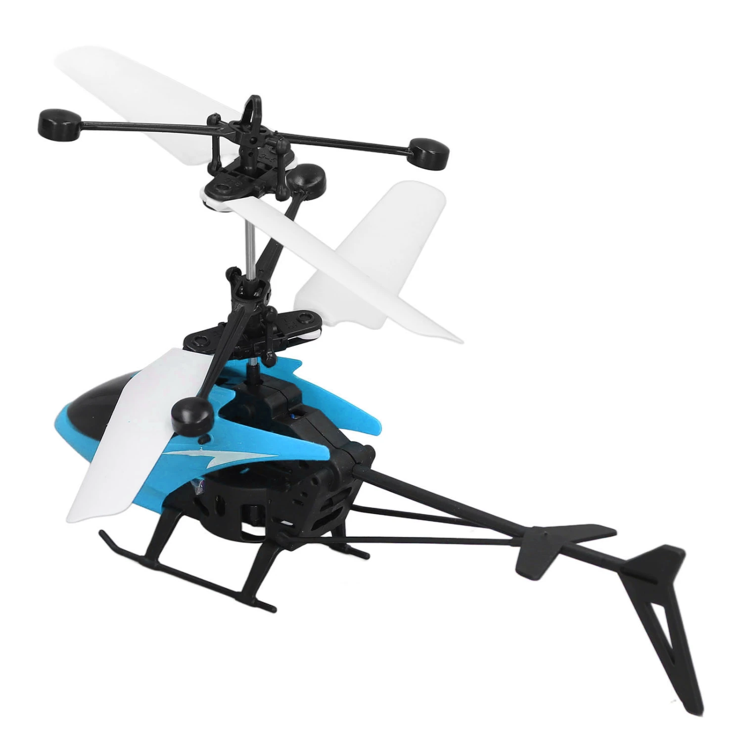 Mini RC Helicopter Stable Rotation Speed Reinforcement Treatment Luminous Drop Resistant Induction Helicopter Toy Blue