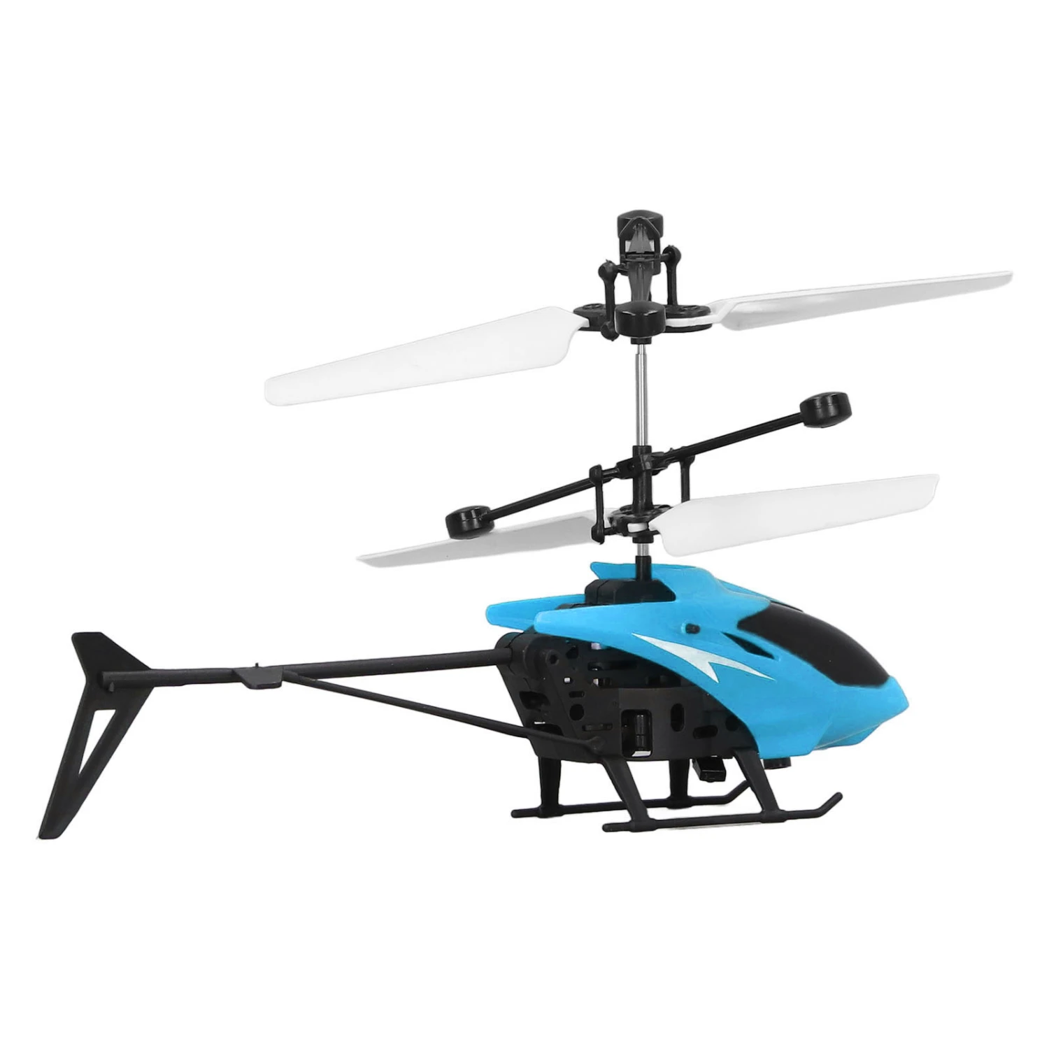 Mini RC Helicopter Stable Rotation Speed Reinforcement Treatment Luminous Drop Resistant Induction Helicopter Toy Blue