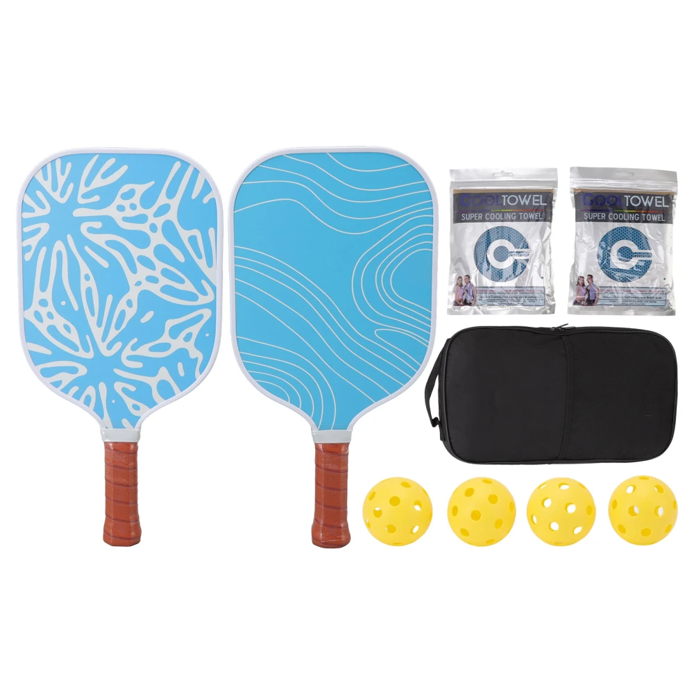 Pickleball Set Portable Fiberglass Pickleball Paddle and Balls Outdoor Honeycomb Pickleball and Rackets Set