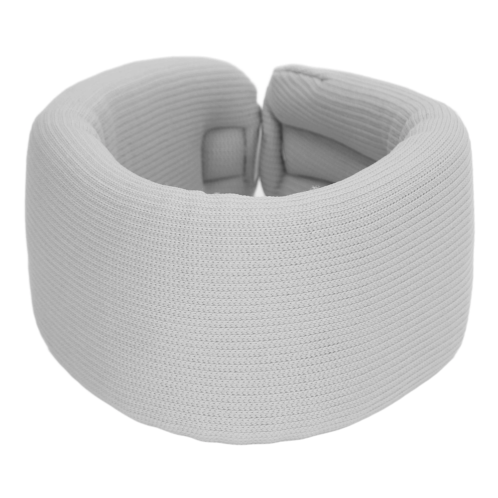 Neck Brace Grey Nylon High Elastic Sponge Chin Curvature Design Neck Support Pad for Home L