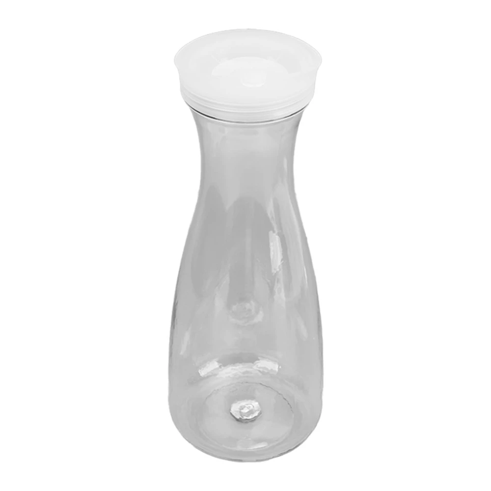 Juice Bottle Transparent Fall Resistant Plastic Water Beverage Jug with Flip Top Lid for Family Camping Party 1100ml