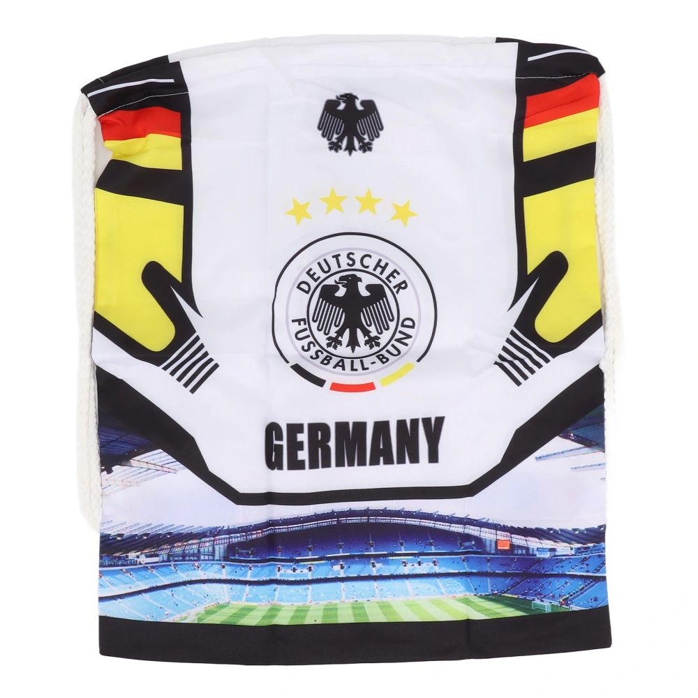 Soccer Drawstring Bag Cloth Folding Waterproof Soccer Storage Pocket for World Cup Memorial Ceremony Germany