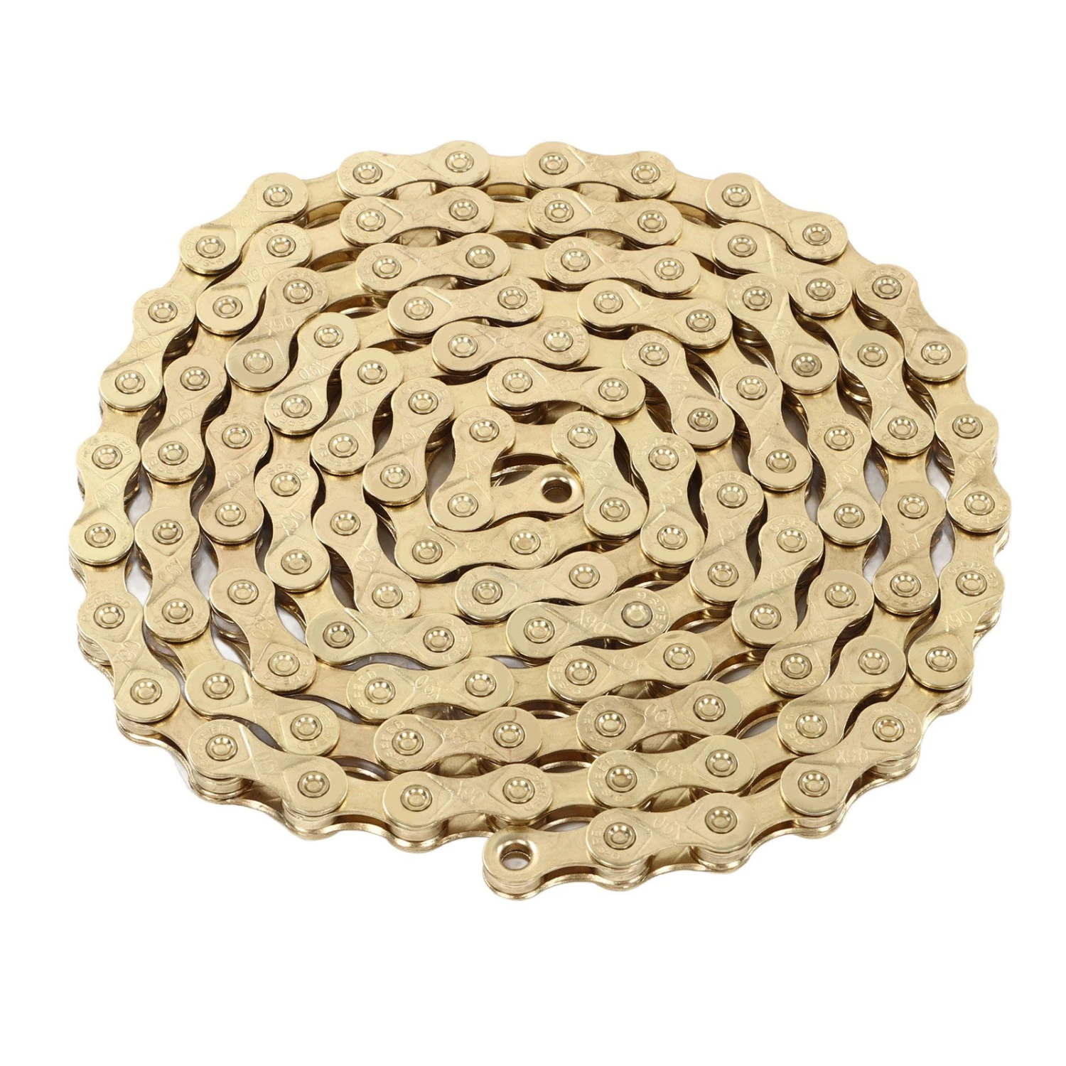 9 Speed Bicycle Chains Manganese Steel 9 Speed Chains for Road Mountain Bike Gold