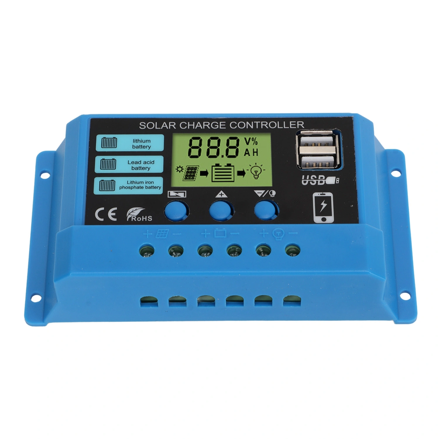 Solar Charge Controller 10A Battery Street Lamp PV Panel Charging Control Regulator 12V 24V