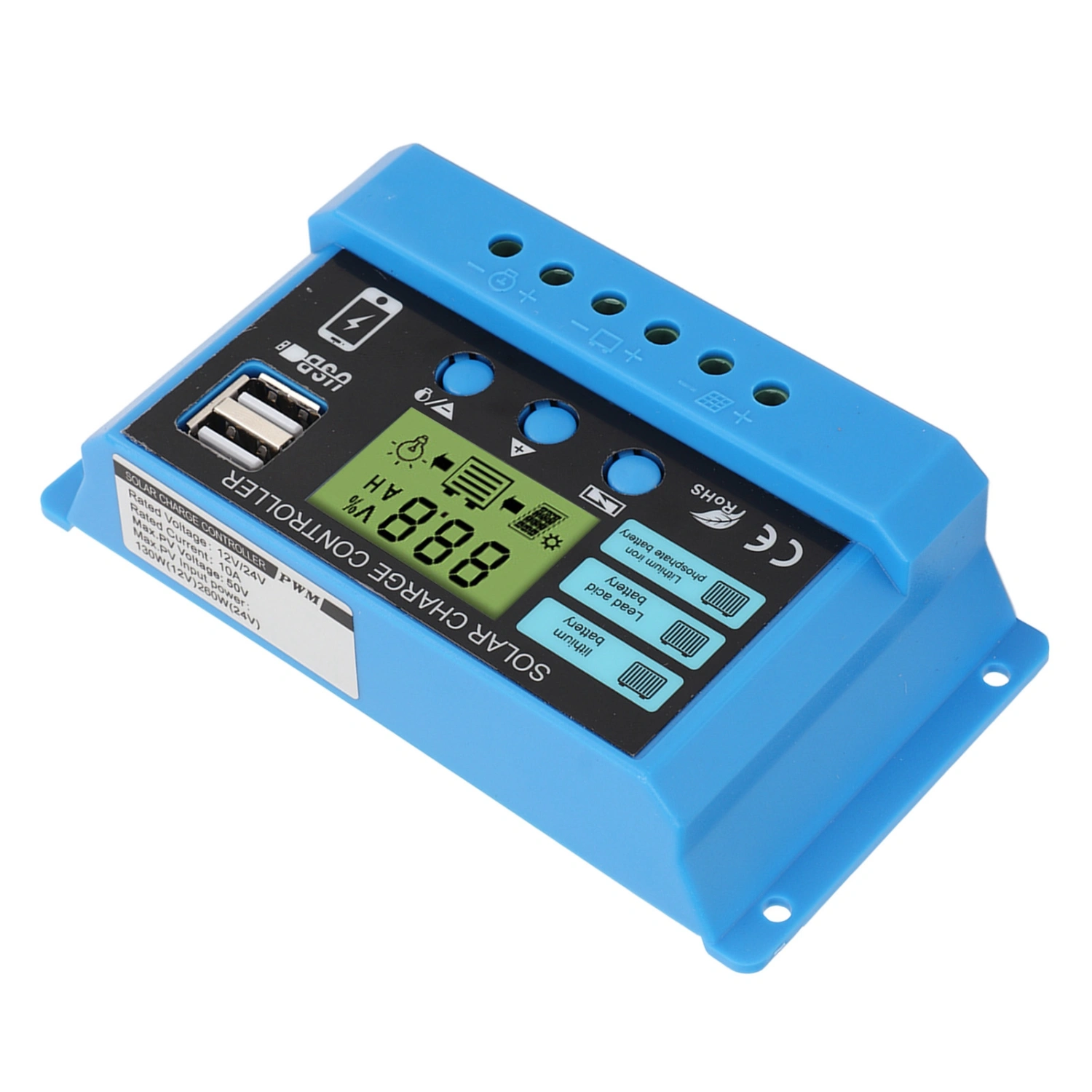Solar Charge Controller 10A Battery Street Lamp PV Panel Charging Control Regulator 12V 24V