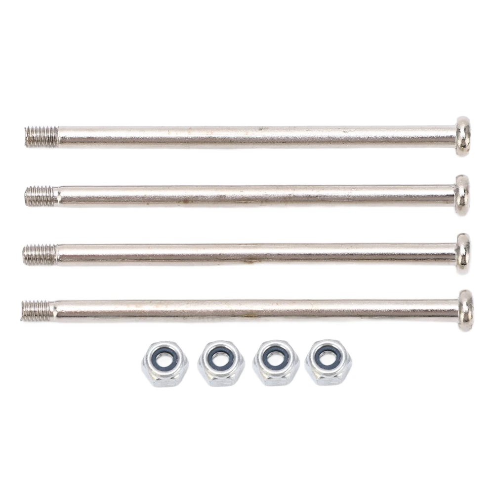 4Pcs RC Screws and M3 Nuts Kit Stainless Steel Silver RC Car Repair Parts for WLtoys 104001