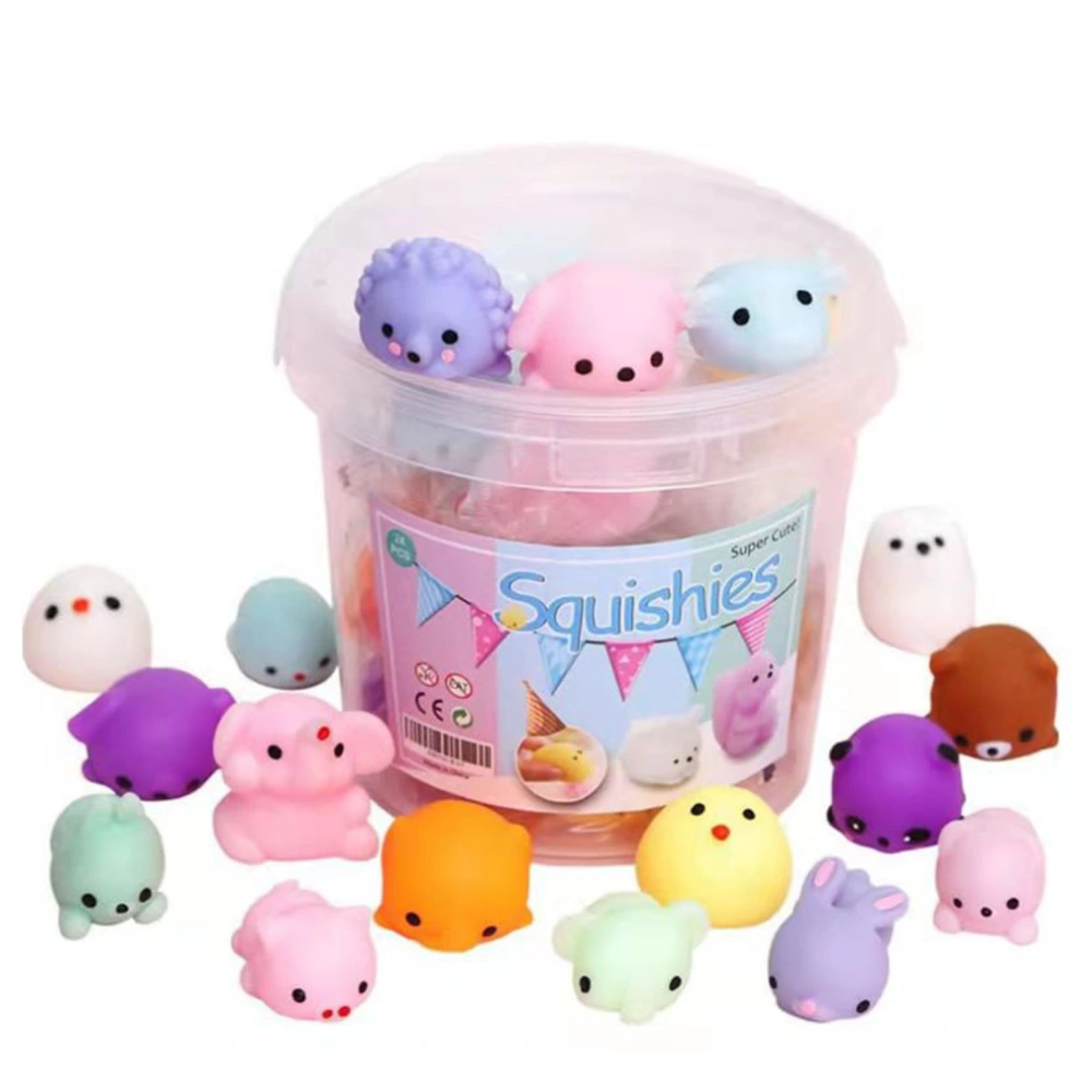 24 Pcs Squeeze Toy Cute Soft Safe TPR Squeeze Dolls Decompres Stress Toy for Office Home