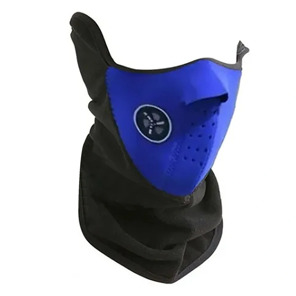 Face Cover Breathable Comfortable Headgear Sun Protective Neck Scarf for Riding Outdoor Blue