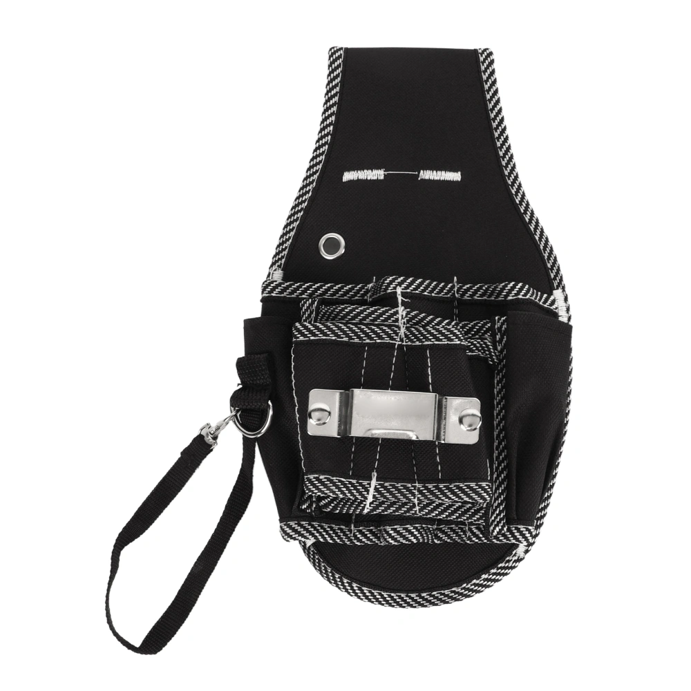 Woodworking Tool Belt Oxford Cloth Electrician Waist Hanging Tool Bag Hardware Tool Waist Bag Small Black