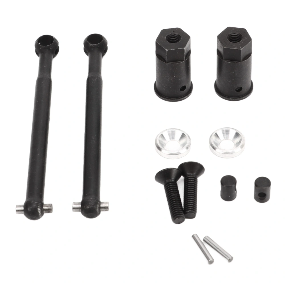 54mm RC Front Wheel Drive Shaft CVD Steel RC Front Drive Axle for Axial Yeti JR 1/18 Replacement Black