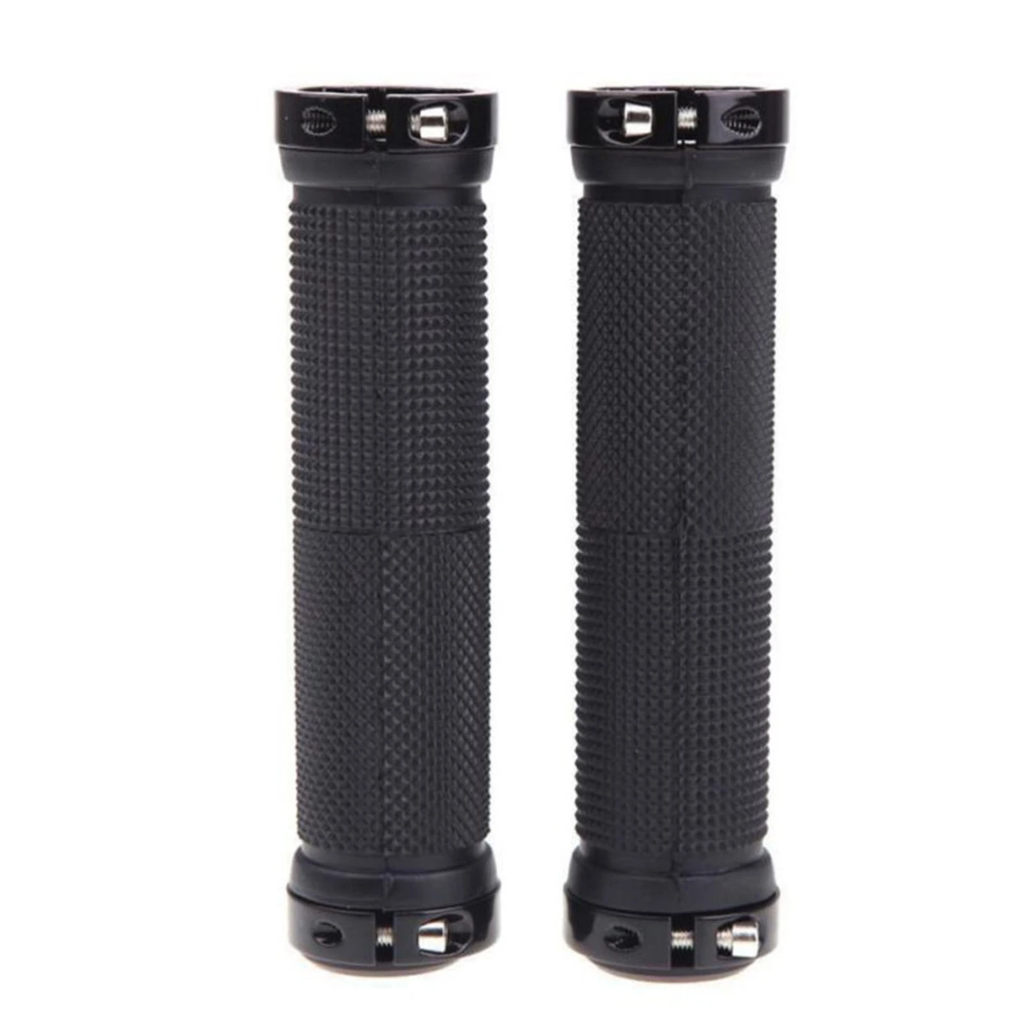 2Pcs Bike Handlebar Grips Shockproof Slip Resistant Rubber Bike Handle Grips for Road Bike Mountain Bike