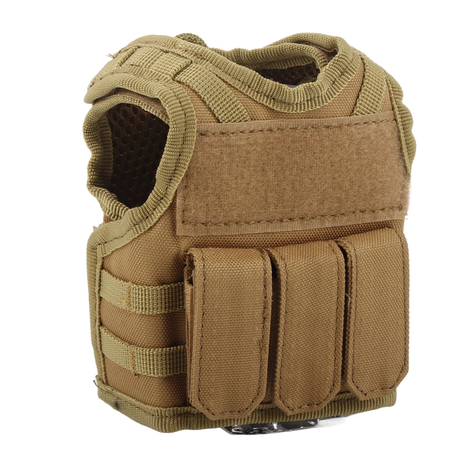 Beer Bottle Vest Cover Nylon Mud Color Beer Miniature Vest for Canned Drinks Bar Decorations