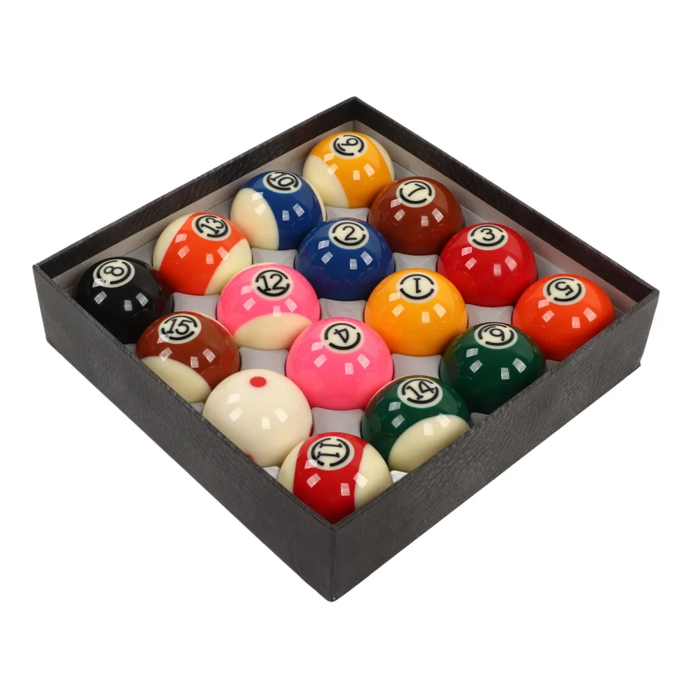 5.72cm Billiards Balls 16 Pieces Large Size American Style Resin Pool Balls Set for Entertainment