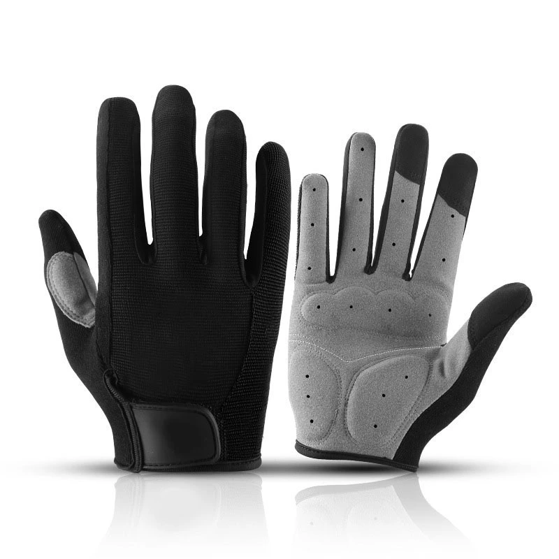 1 Pair Bicycle Gloves Professional Slip Resistant Full Finger Touch Screen Cycling Bike Gloves for Women Men Black Black M (8‑8.5cm / 3.1‑3.3in)