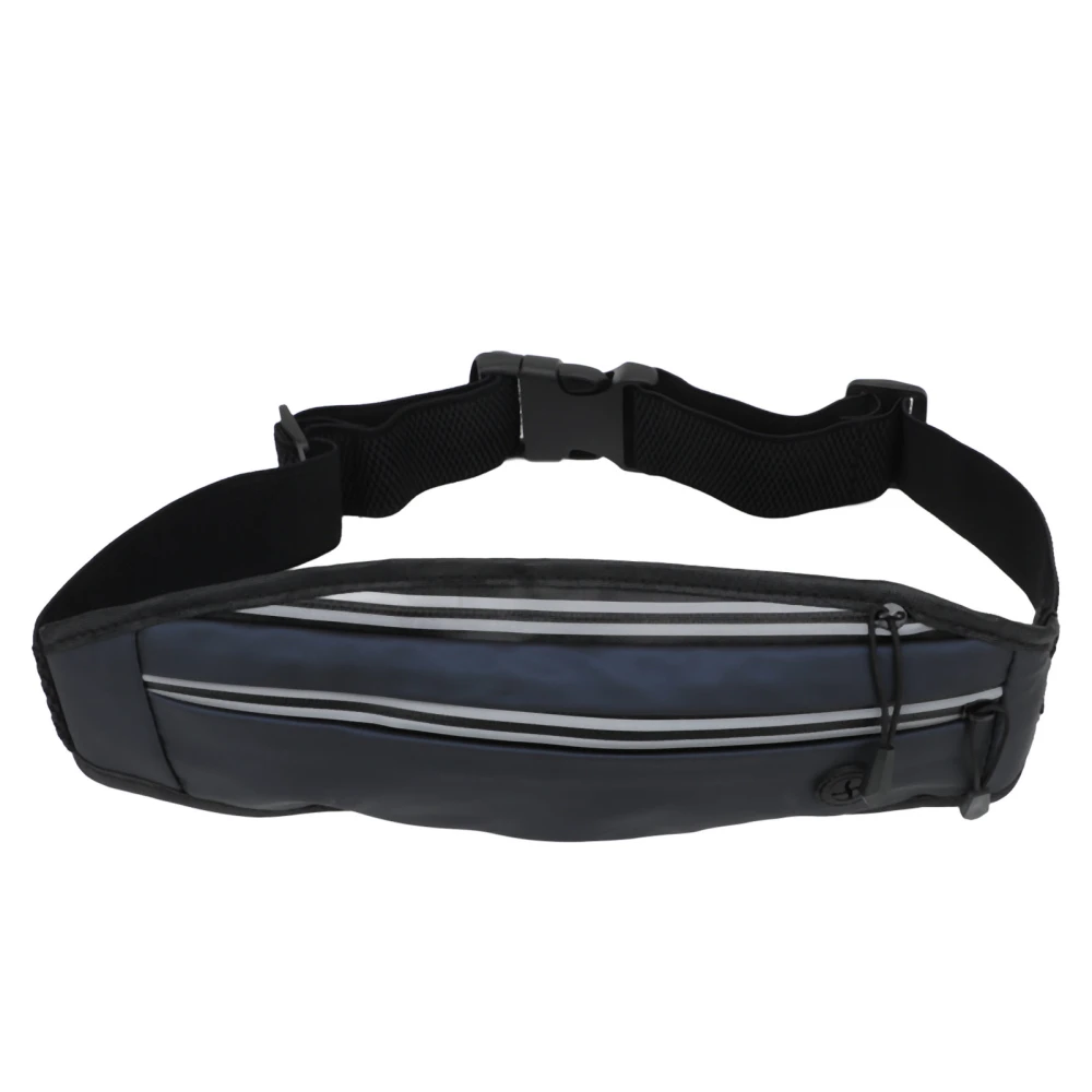 BuyWeek Running Belt for Men Women Reflective Waist Fanny Pack Multi Functional PU Phone Holder Pack for Outdoor Sports Dark Blue