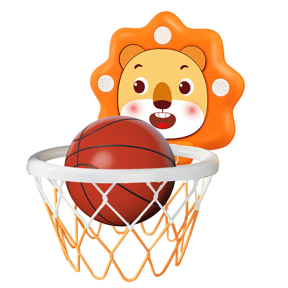 709H Children Hanging Basketball Board Punch Free Boys Basketball Stand Toys Kindergarten Indoor Sports Basketball Hoop Small Orange