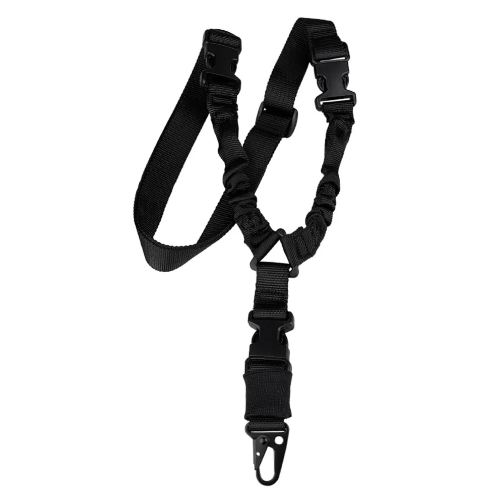 BuyWeek American Style Single Point Shoulder Strap Nylon Webbing Sling with Buckles for Outdoor Sports Black