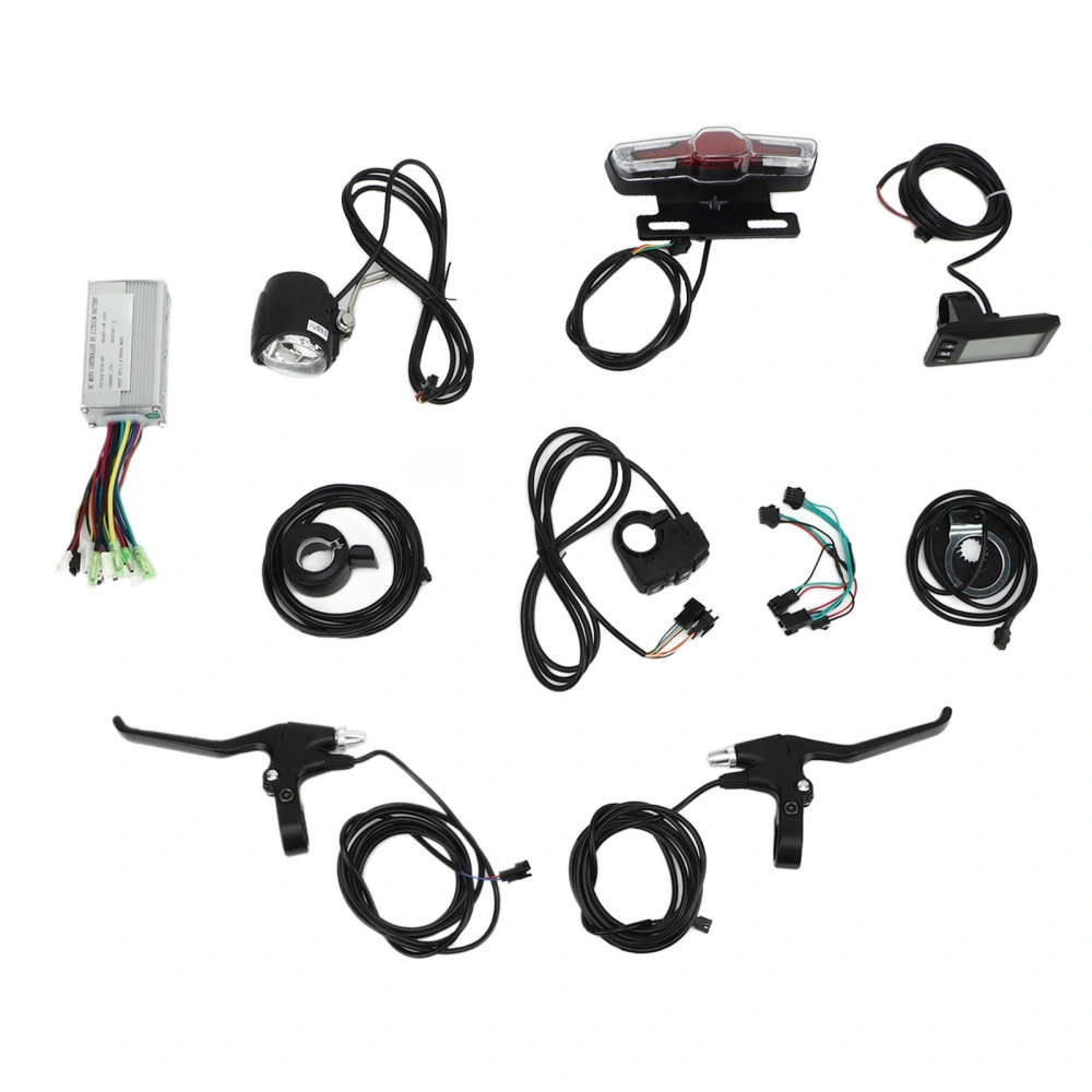 Electric Bike Conversion Kit 36V 48V Universal 17A Controller GD01 Panel Thumb Throttle Light Kit