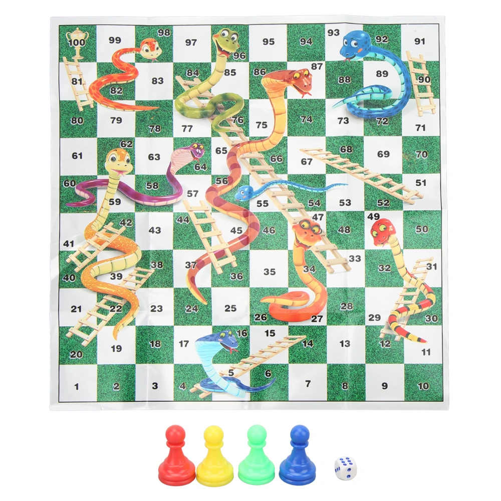 Children Fun Board Game Chess Set Plastic Portable Wear Resistance Chessboard Game Toy for Party Type 2