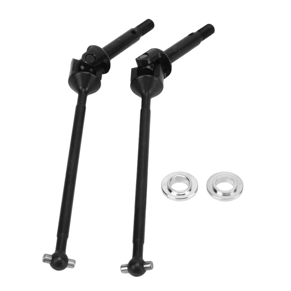 2PCS RC Front Drive Shaft Steel RC Transmission Shaft Replacement for Losi Baja Rey 1/10 RC Car Black