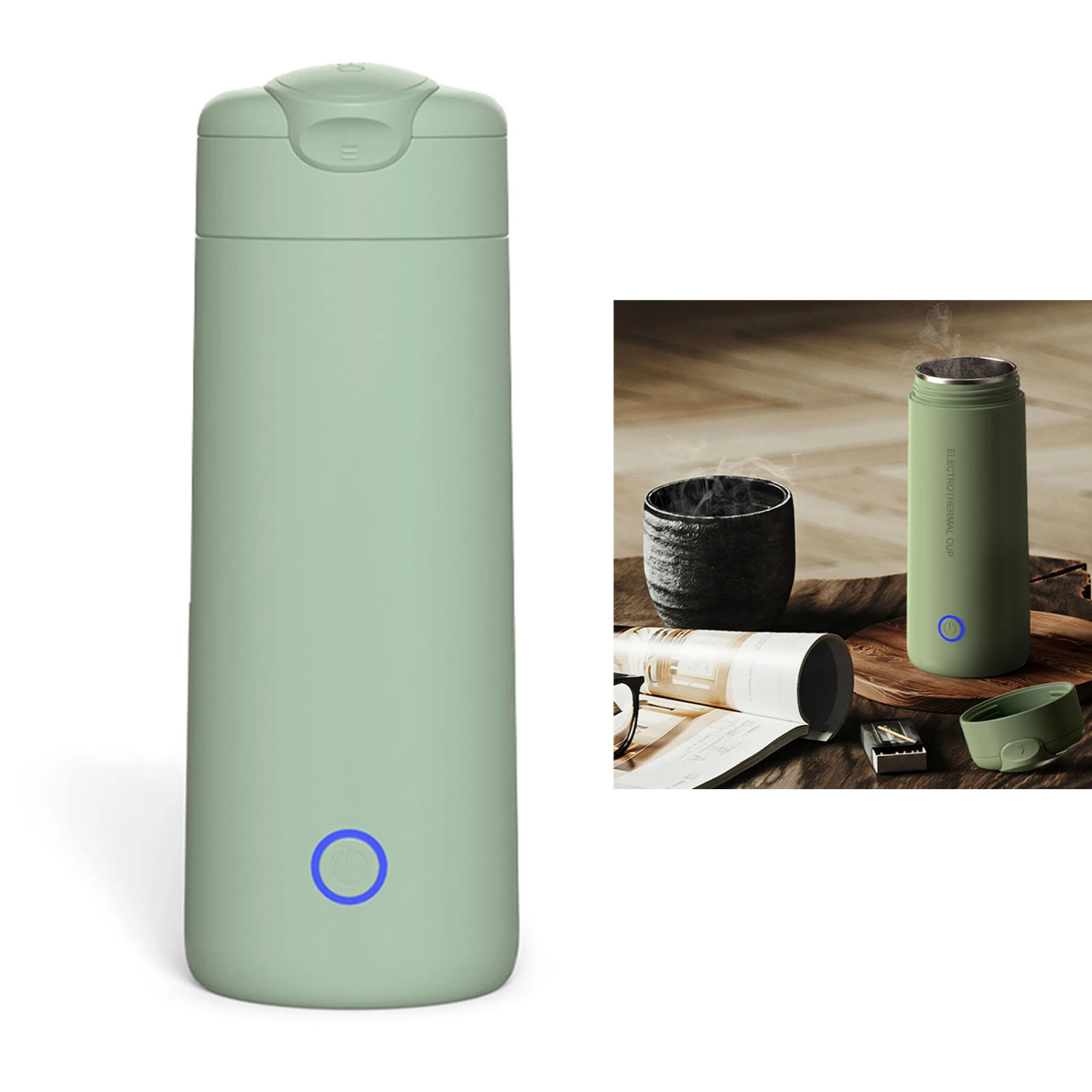 Portable Electric Heating Water Cup Travel Automatic Heating Cup Mini Electric Kettle CN 220V