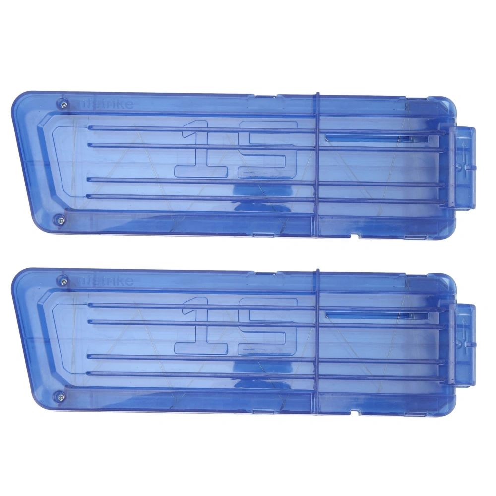 2 PCS Soft Magazine 15Dart Clips for Soft Shooting Toy Cartridge Clip Plastic Toy Accessories Blue