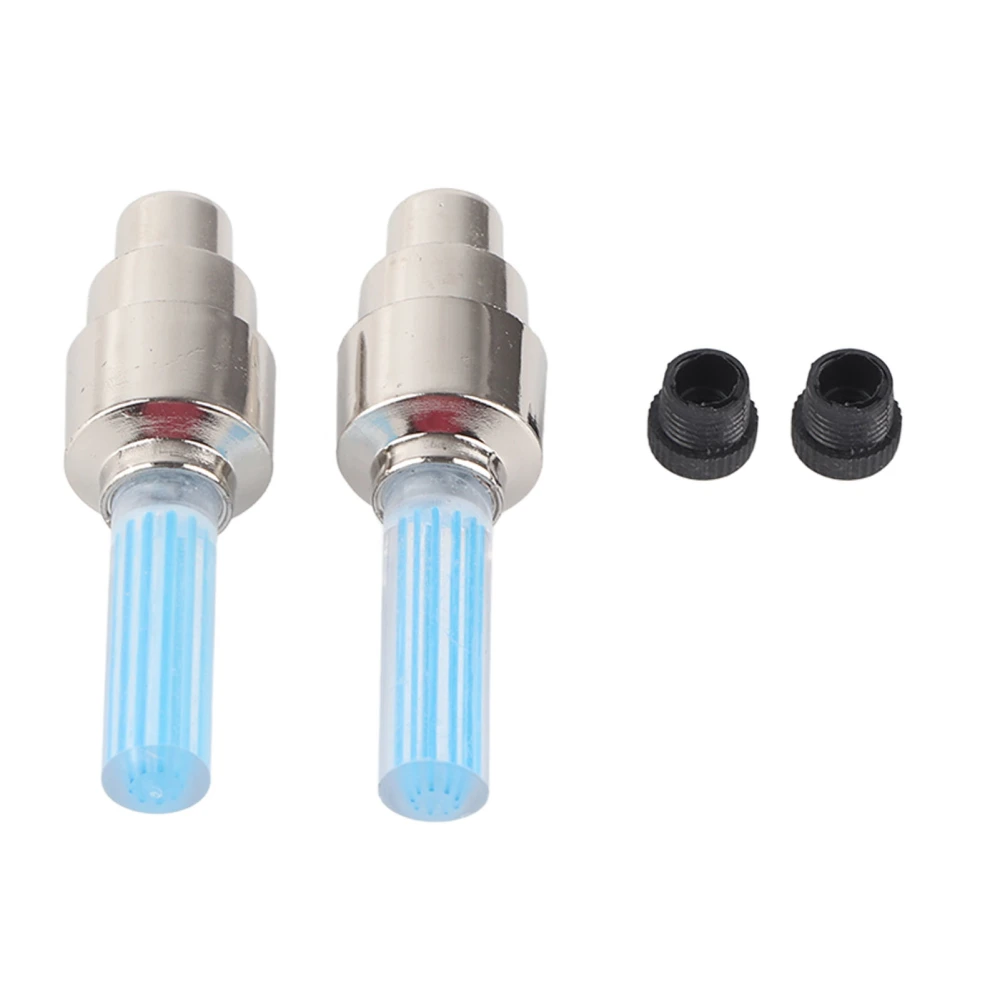 Mountain Bike Tire Valve Cap Light LED Luminous Tire Nozzle Lamp Bike Wheel Valve Core Lamp Blue