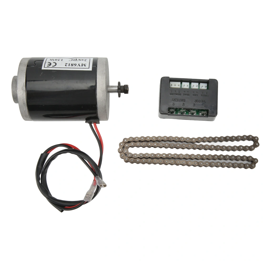 MY6812 Motor 24V120W DC Chain Tooth High Speed Motor 98 Sections 25H Chain Controller Small Brush Motor Set