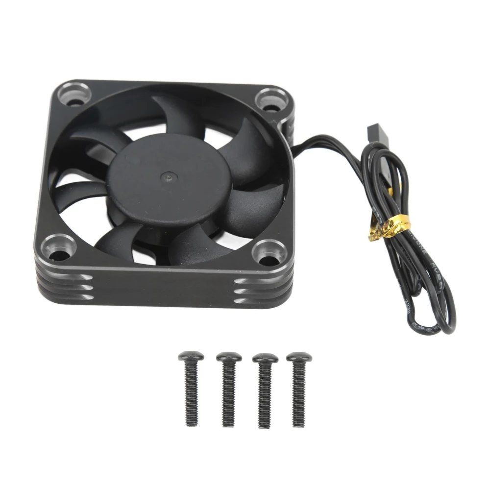 50mm RC Motor Cooling Fan Heat Sink JST Plug Aluminum Alloy Cooler for RC Inductive Non Inductive Motor Black Silver