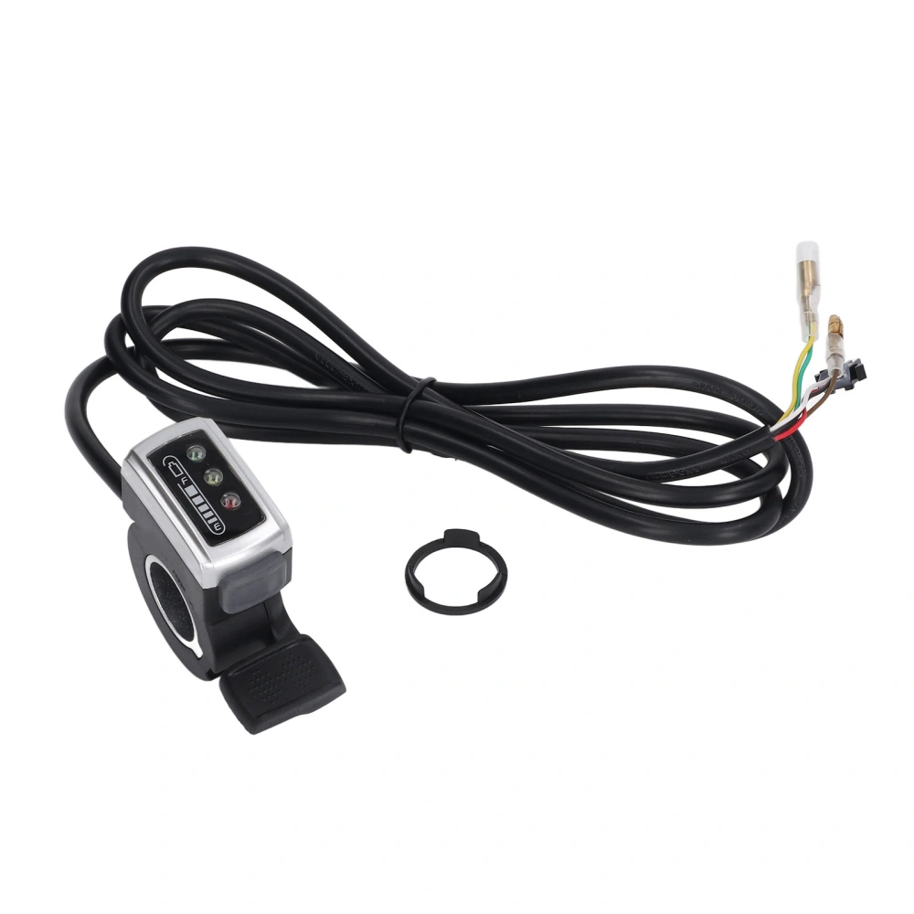 106DX Thumb Throttle for Electric Bike Scooter with Switch Battery Status Finger Throttle Accelerator Handle 60V