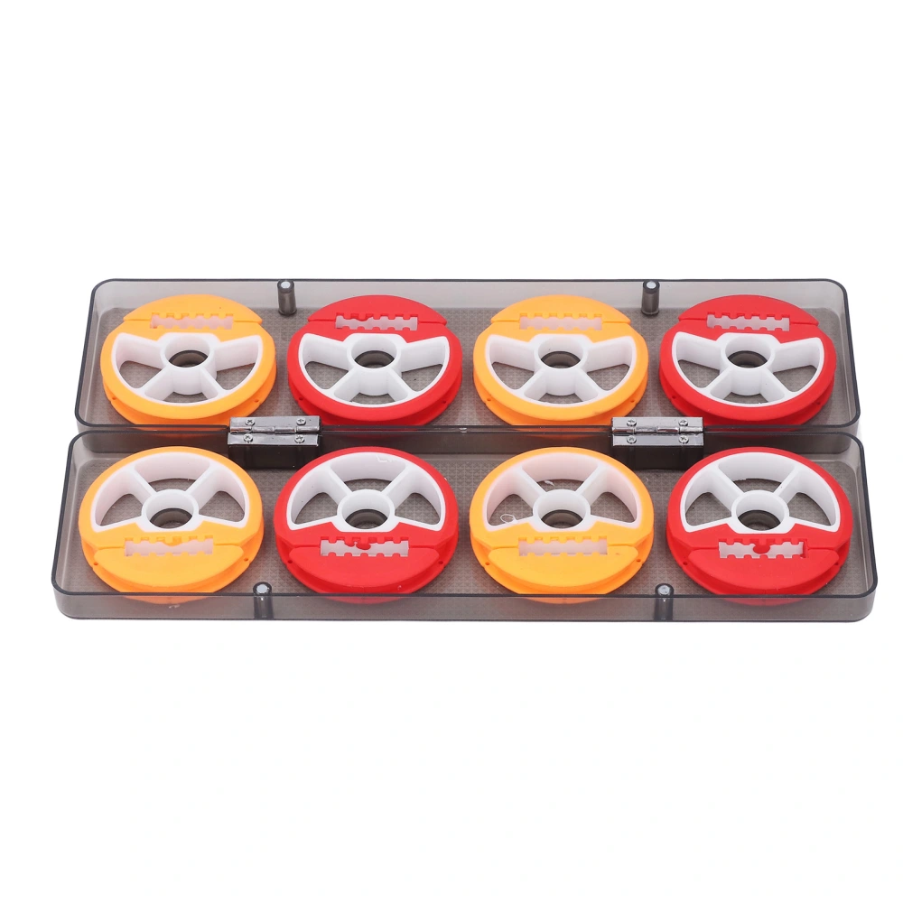 Fishing Line Spool Box Multifunctional Colorful 8 Spool Fishing Line Storage Box for Fishing Supplies