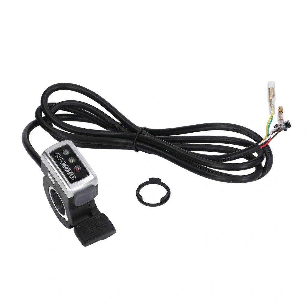 106DX Thumb Throttle for Electric Bike Scooter with Switch Battery Status Finger Throttle Accelerator Handle 36V