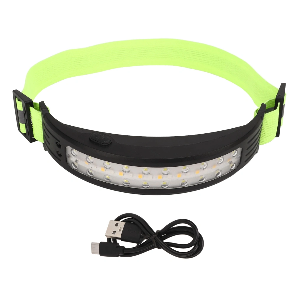 Induction Headlamp COB Lightweight 1200mah Red White Warm Tricolor Soft Light Floodlight Head Torch for Cycling