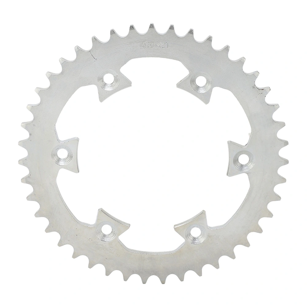 Rear Chain Sprocket Steel Oil Corrosion Resistant Professional 520 43T Motorcycle Rear Sprocket