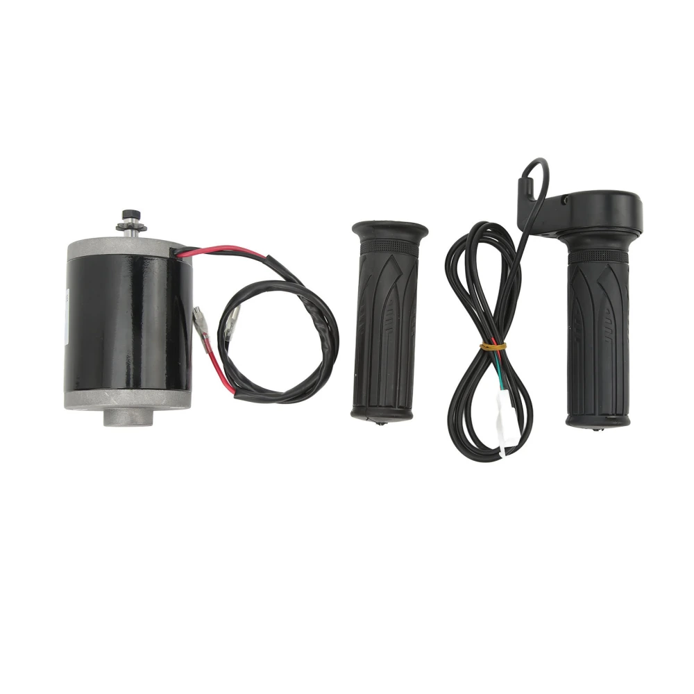 BuyWeek 12V 120W Motor Kit Stable Performance Metal Belt Pulley High Speed Motor with Steering Handle for Electric Scooters