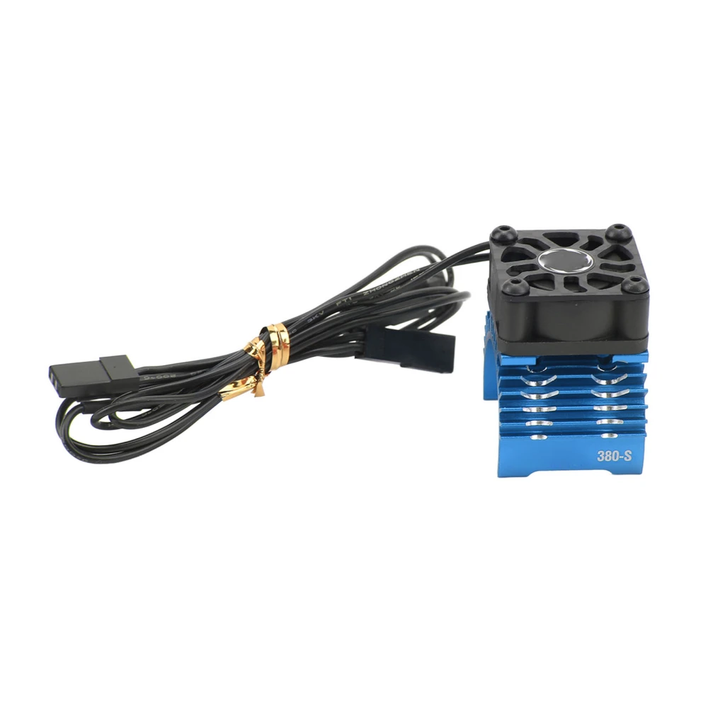 RC Motor Single Cooling Fan Heat Sink Aluminum Alloy 32000RPM RC Radiator for 28mm 29mm 380 Brushless Motor 8.4V Blue