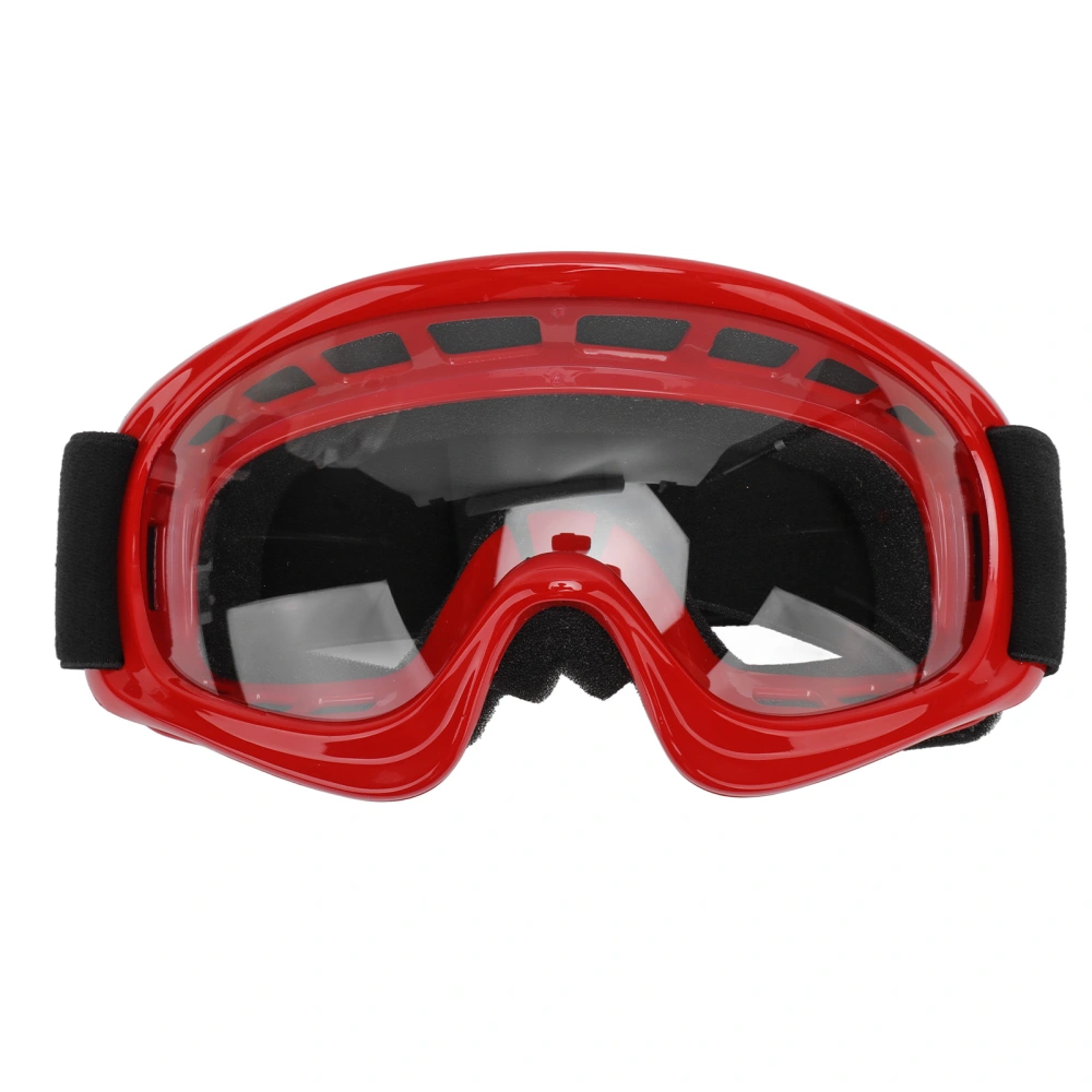 Kids Dirt Bike Goggles Impact Resistance UV Protection Motorcycle Goggles for Outdoor Cycling Ski ATV Off Road Racing Red