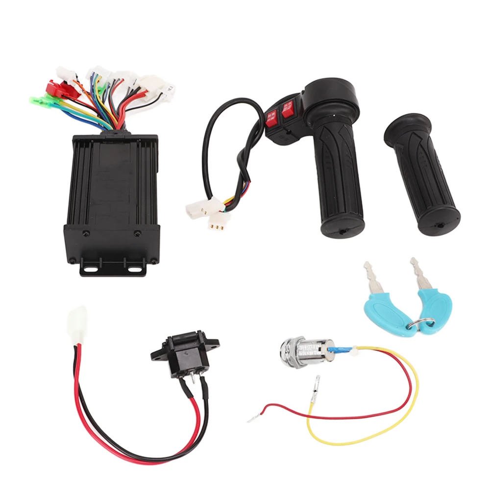 Electric Bike Speed Controller Brushless 36V 48V 350W Aluminum Alloy Electric Bike Motor Controller with Throttle Grip