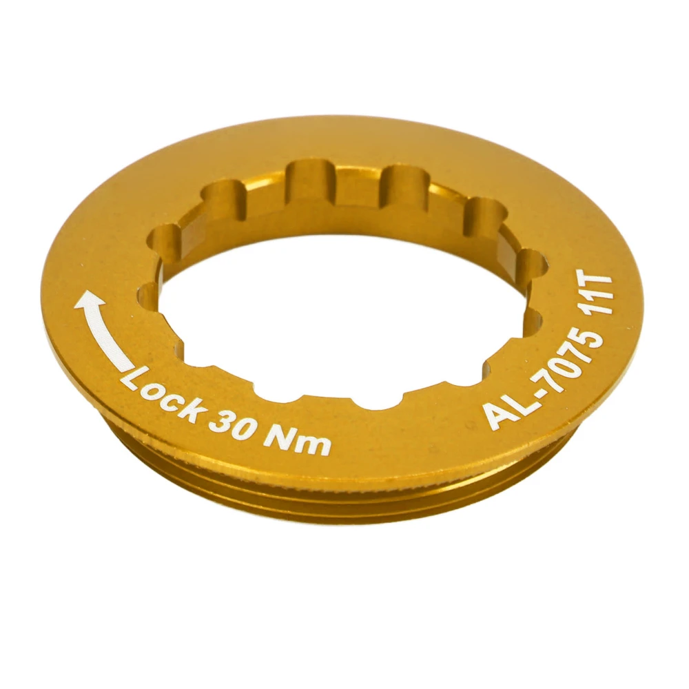 BuyWeek Cassette Lockring Aluminum Alloy for Mountain Bike Outdoors Sports Cycling Parts Components Gold