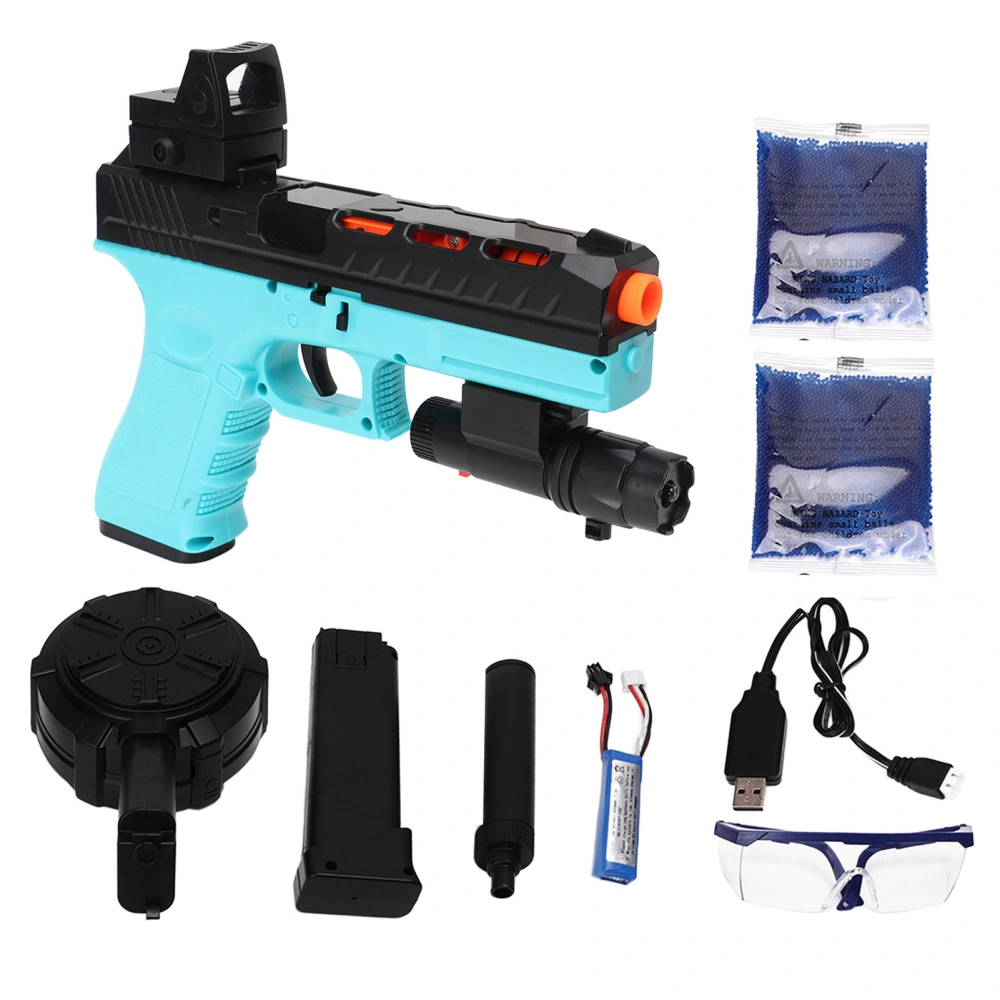 BuyWeek Electric Water Shooting Toy Plastic Water Ball Shooting Games for Kids Children Backyard Fun Over 14 Years Old Sky Blue 20000