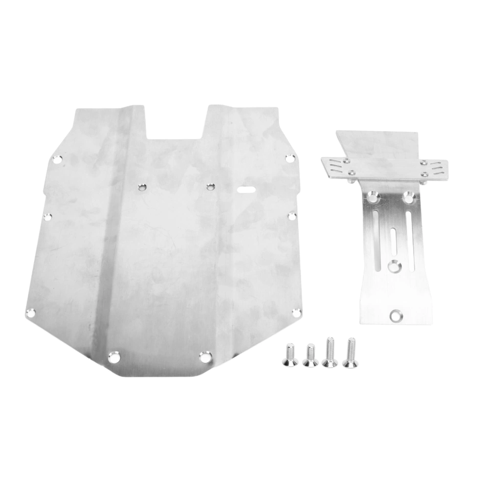 RC Car Front and Chassis Skid Plate Armor Stainless Steel RC Chassis Guard Armor Plate for YIKONG DF7 1/7 Short Truck